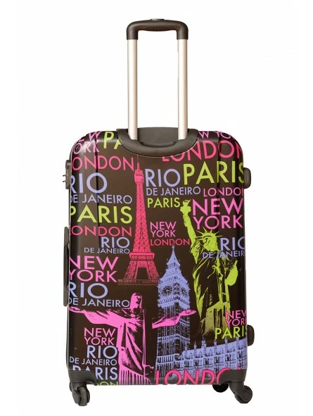 Juego De 3 Maletas Ciudades Negro - Imagen 3