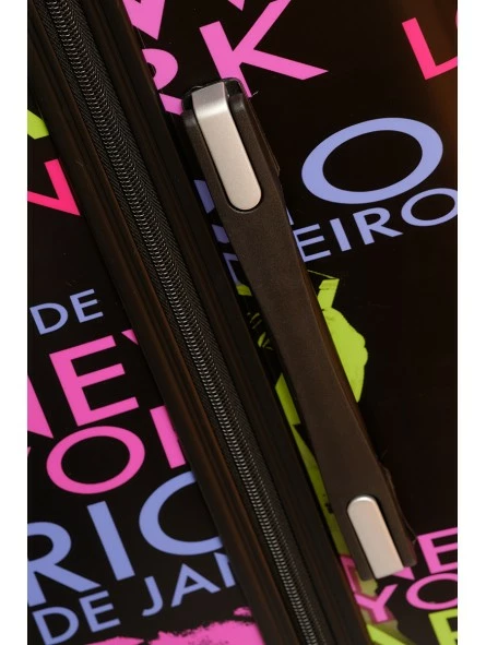 Juego De 3 Maletas Ciudades Negro - Imagen 5