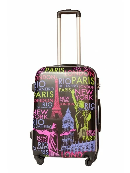 Juego De 3 Maletas Ciudades Negro - Imagen 7