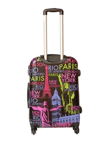 Juego De 3 Maletas Ciudades Negro - Imagen 8
