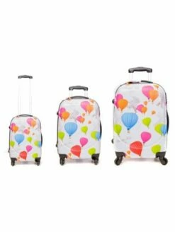 Juego De 3 Maletas Globos