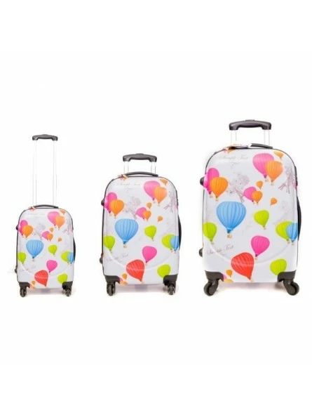 Juego De 3 Maletas Globos