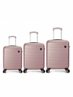 Juego De 3 Maletas Múnich Rosa