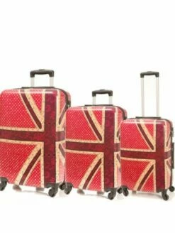 Juego De 3 Maletas Rojas Queen