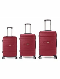Juego De 3 Maletas Roma Rojas