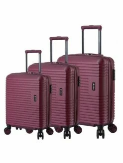 Juego De 3 Maletas Valisa Burdeos