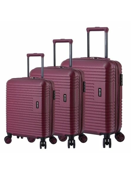 Juego De 3 Maletas Valisa Burdeos