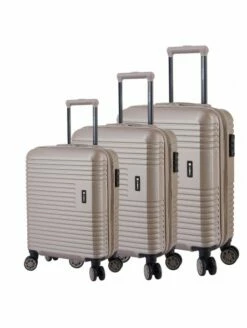 Juego De 3 Maletas Valisa Oro