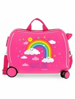 Maleta Correpasillos Movom Arcoiris Always Smile Rosa