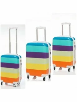 Juego De 3 Maletas Arco Iris