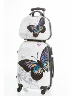 Set Maleta Grande + Neceser Mariposas